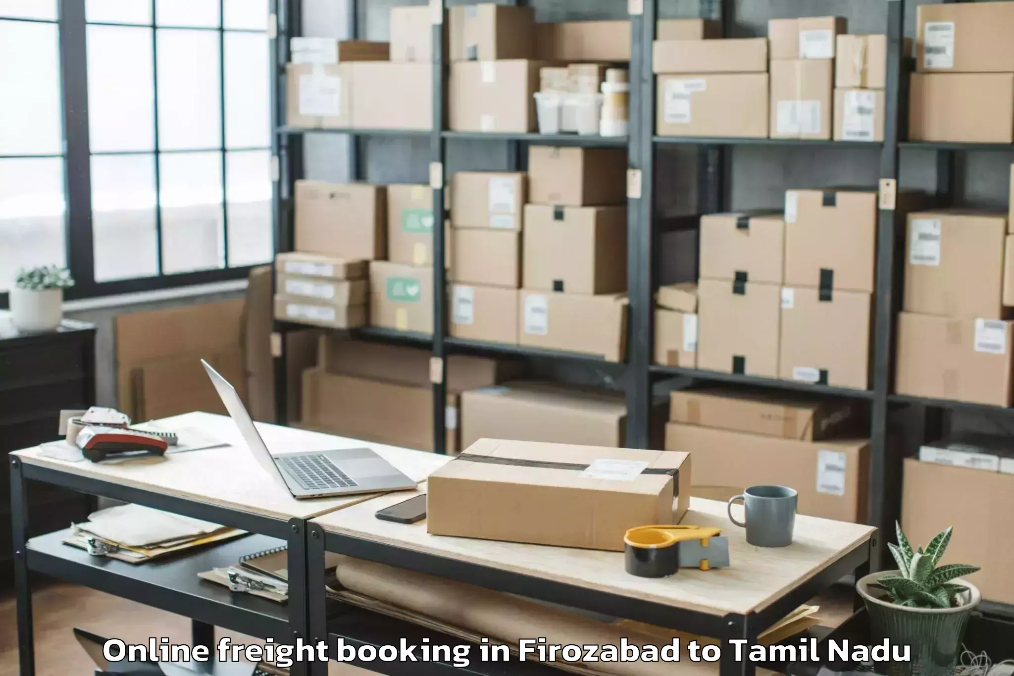 Expert Firozabad to Koothanallur Online Freight Booking